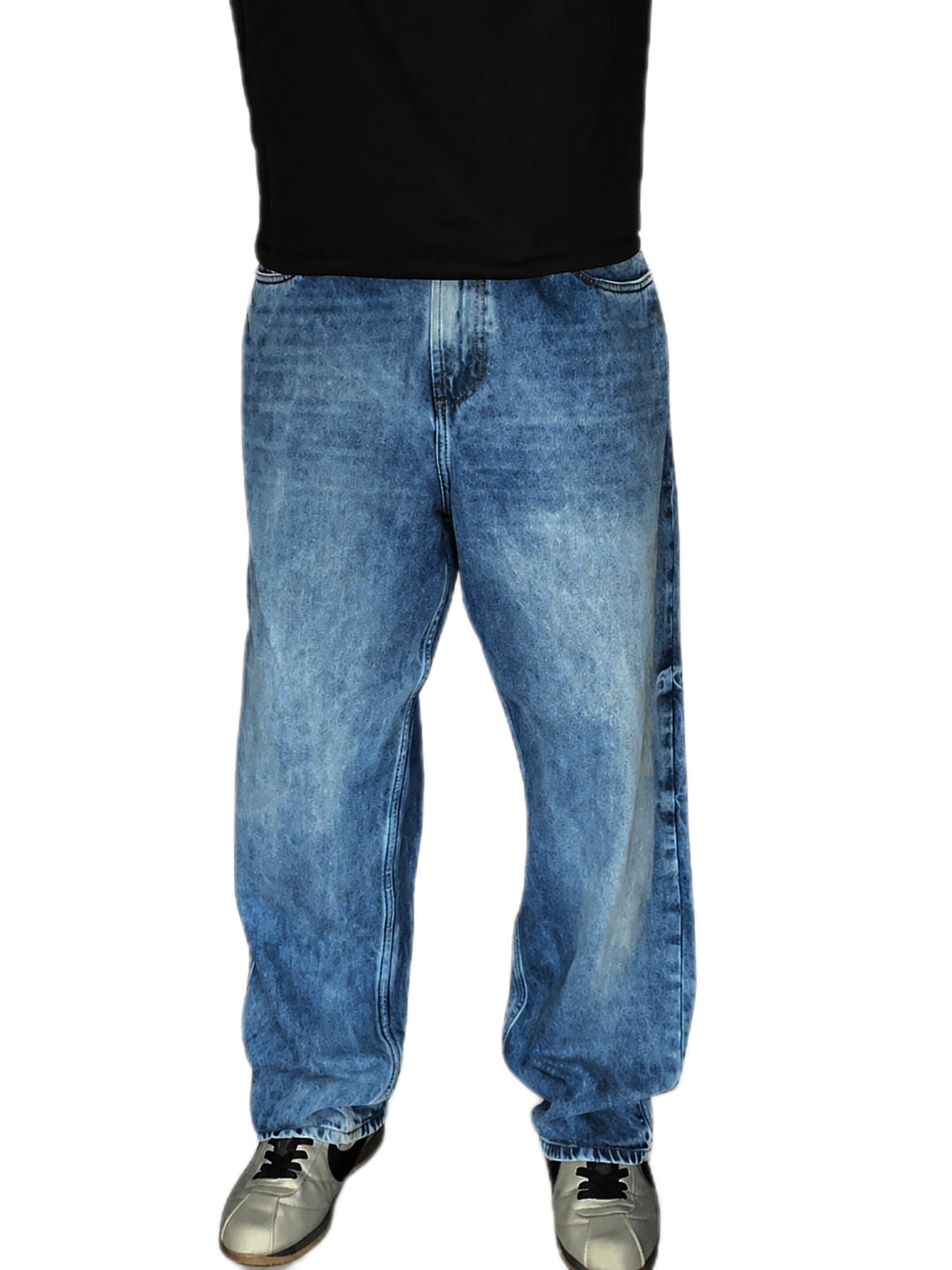 Denim straight fit baggy