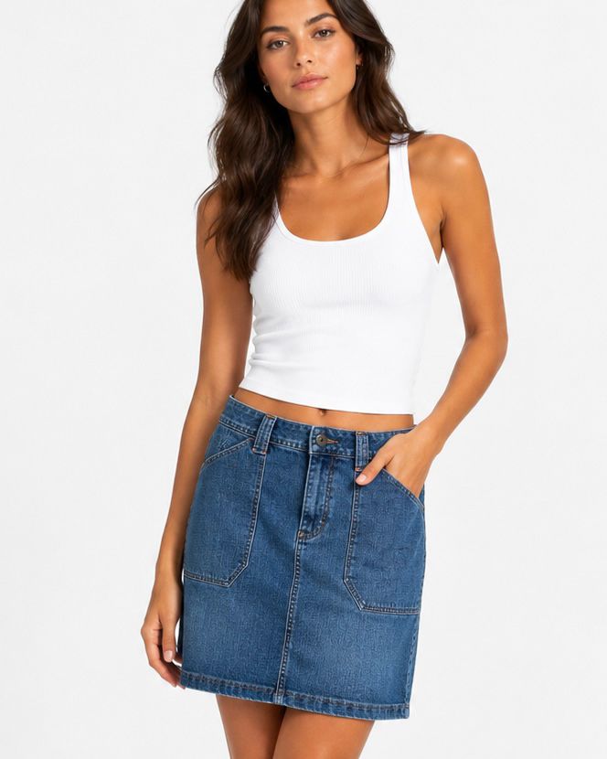 CECIL Denim Skirt (Midi/Knee-length)