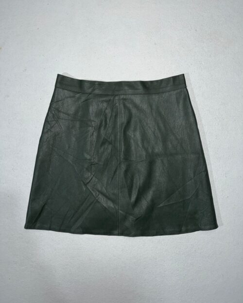 BANYAN TREE high-waisted faux leather skort