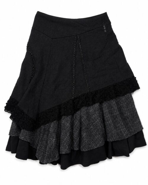 Asymmetric midi skirt from the Japanese fashion