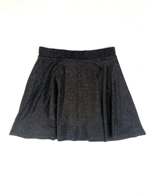 Glittery skater mini skirt from the fast-fashion