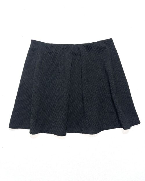Textured A-line skater mini skirt