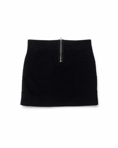 Ribbed knit bodycon mini skirt