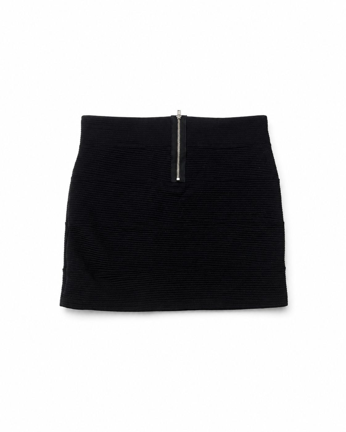 Ribbed knit bodycon mini skirt