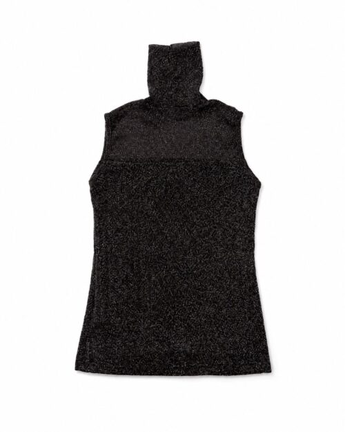 Women's Sleeveless Turtleneck Shimmer Top