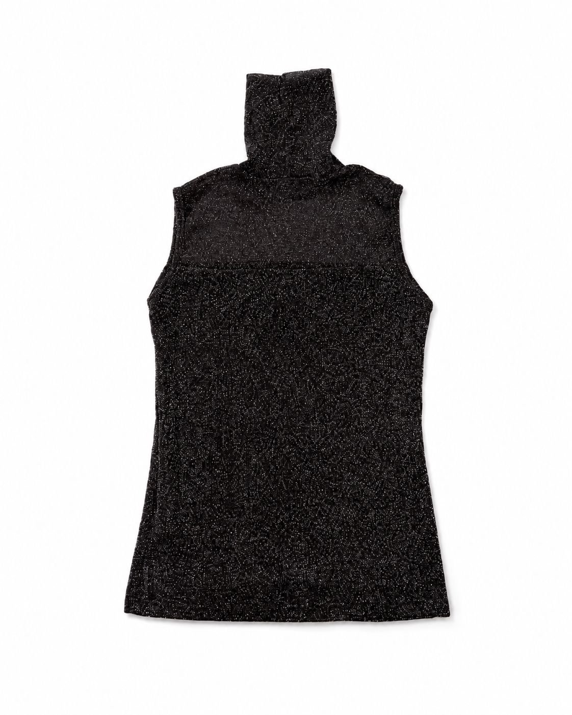 Women’s Sleeveless Turtleneck Shimmer Top