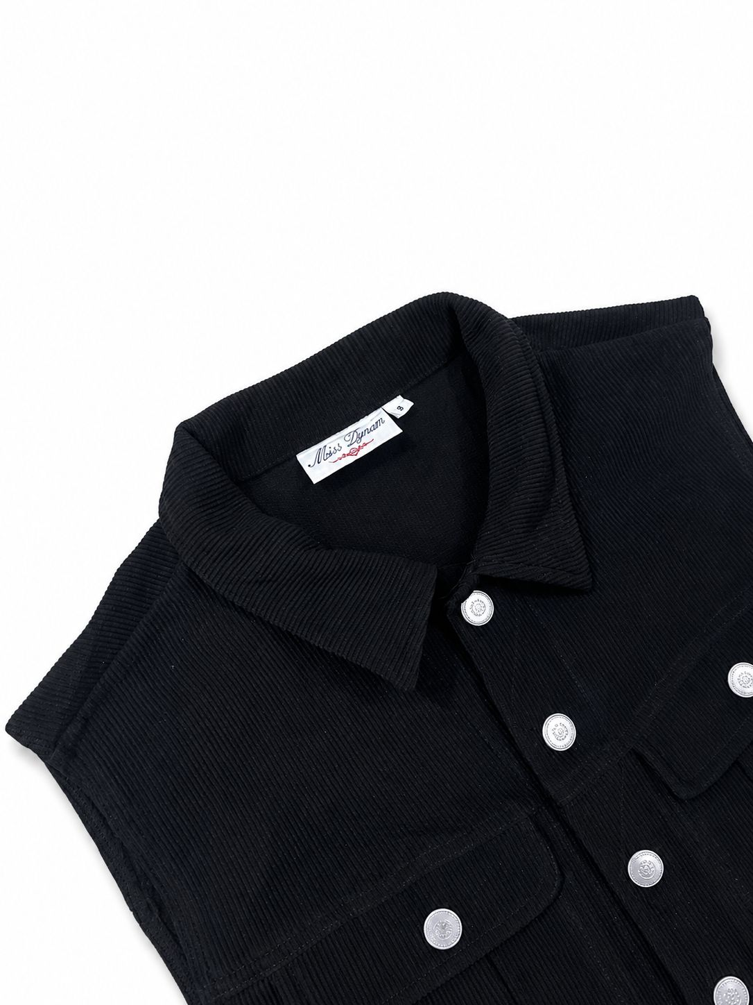 Cropped women’s utility vest or denim-style jacket