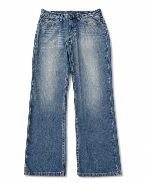 Men's wide-leg, relaxed-fit denim jeans Y2K