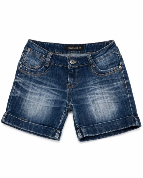 Women's mid-rise denim shorts