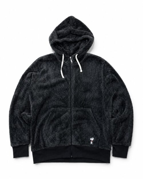 Uniqlo "Peanuts" Collaboration Fluffy Fleece Full-Zip Hoodie