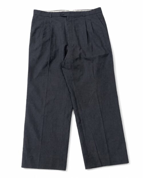 Men's wide-leg, double-pleated trousers