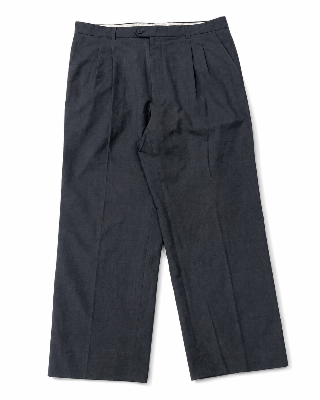 Men’s wide-leg, double-pleated trousers