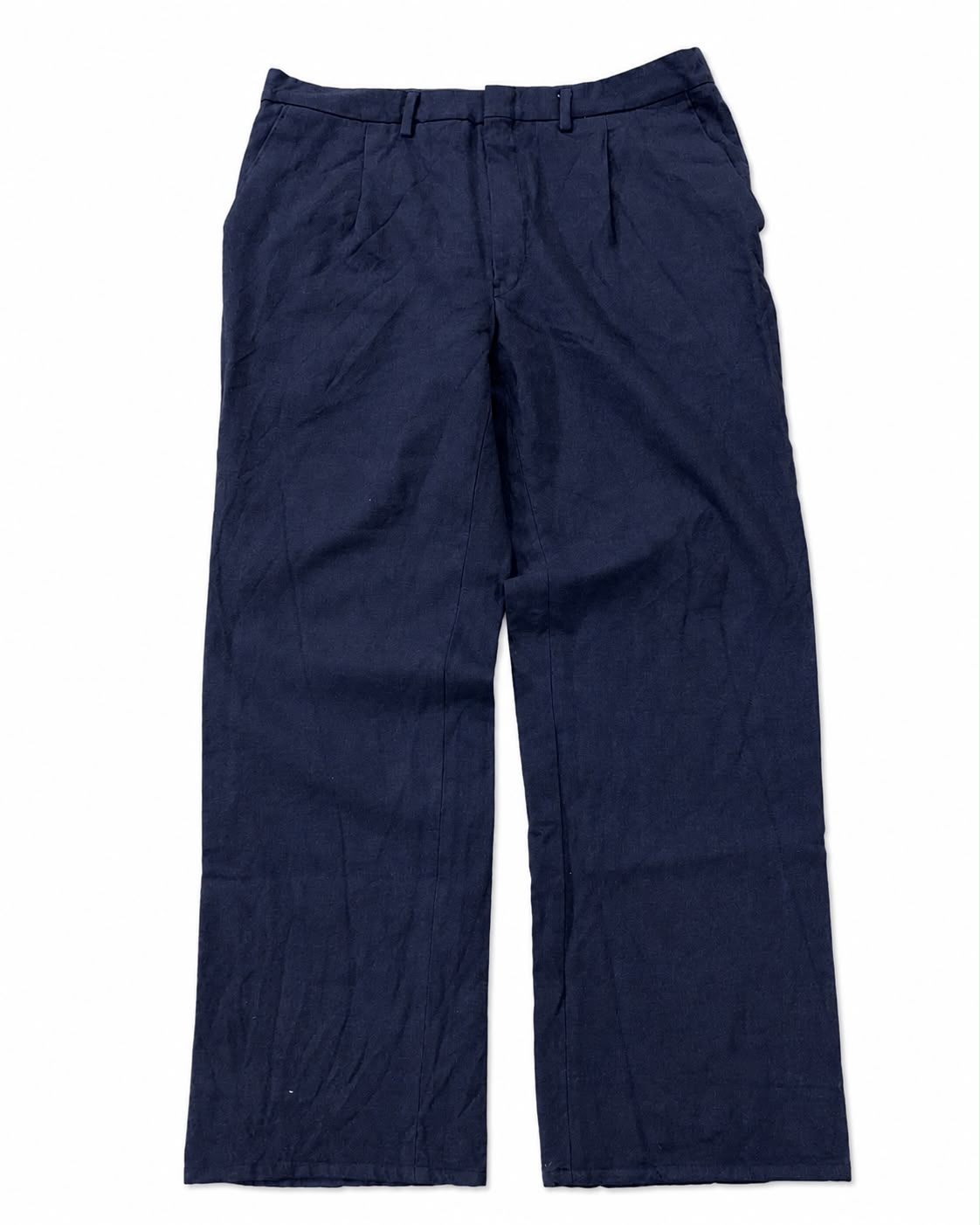 Navy blue, wide-leg trousers