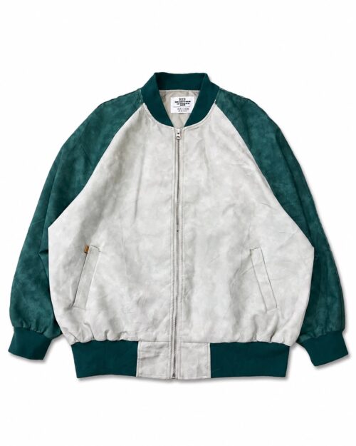 90s vintage leather raglan bomber jacket