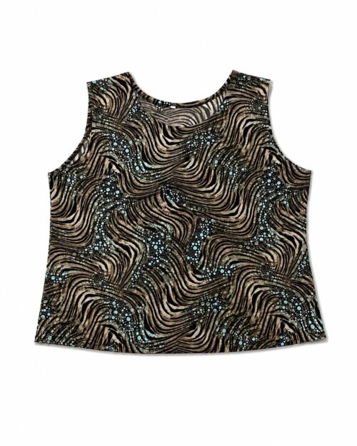 Sleeveless, wide-strapped women's tank top