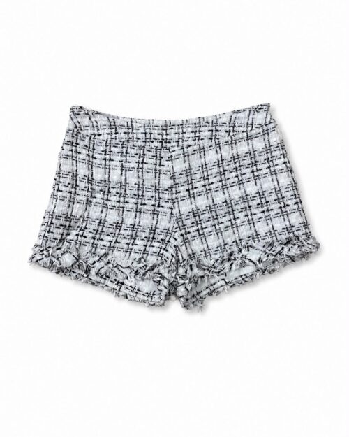 Women’s high-waisted tweed shorts