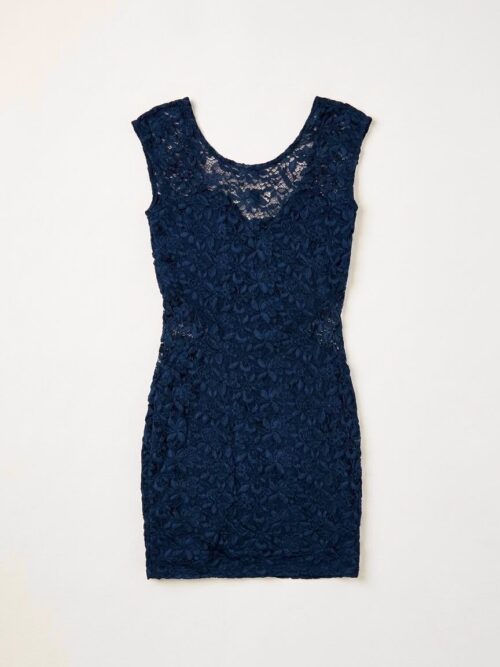 River Island navy blue bodycon mini dress