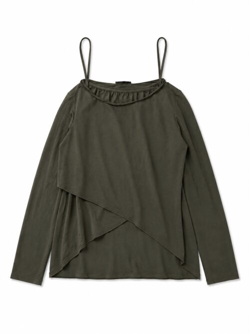 Asymmetric, multi-way draped top