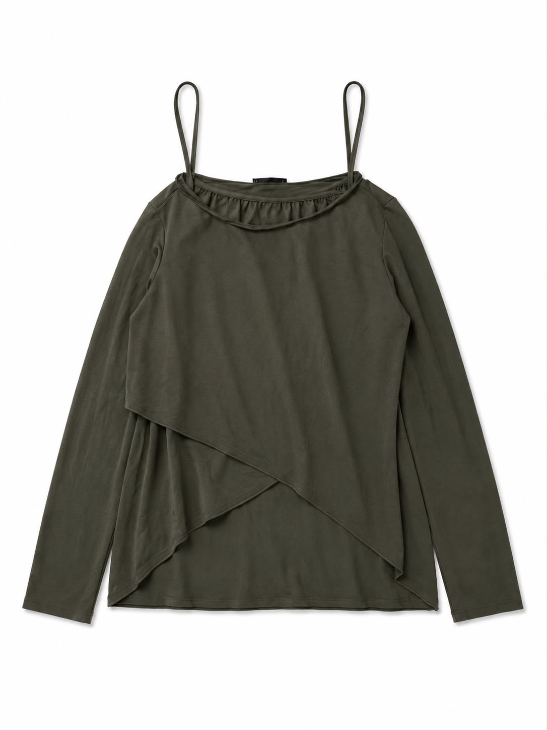 Asymmetric, multi-way draped top