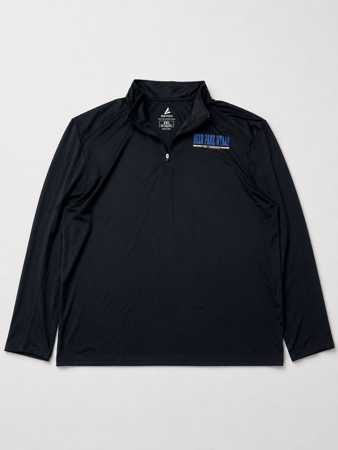 Long-sleeve, performance quarter-zip pullover jacket