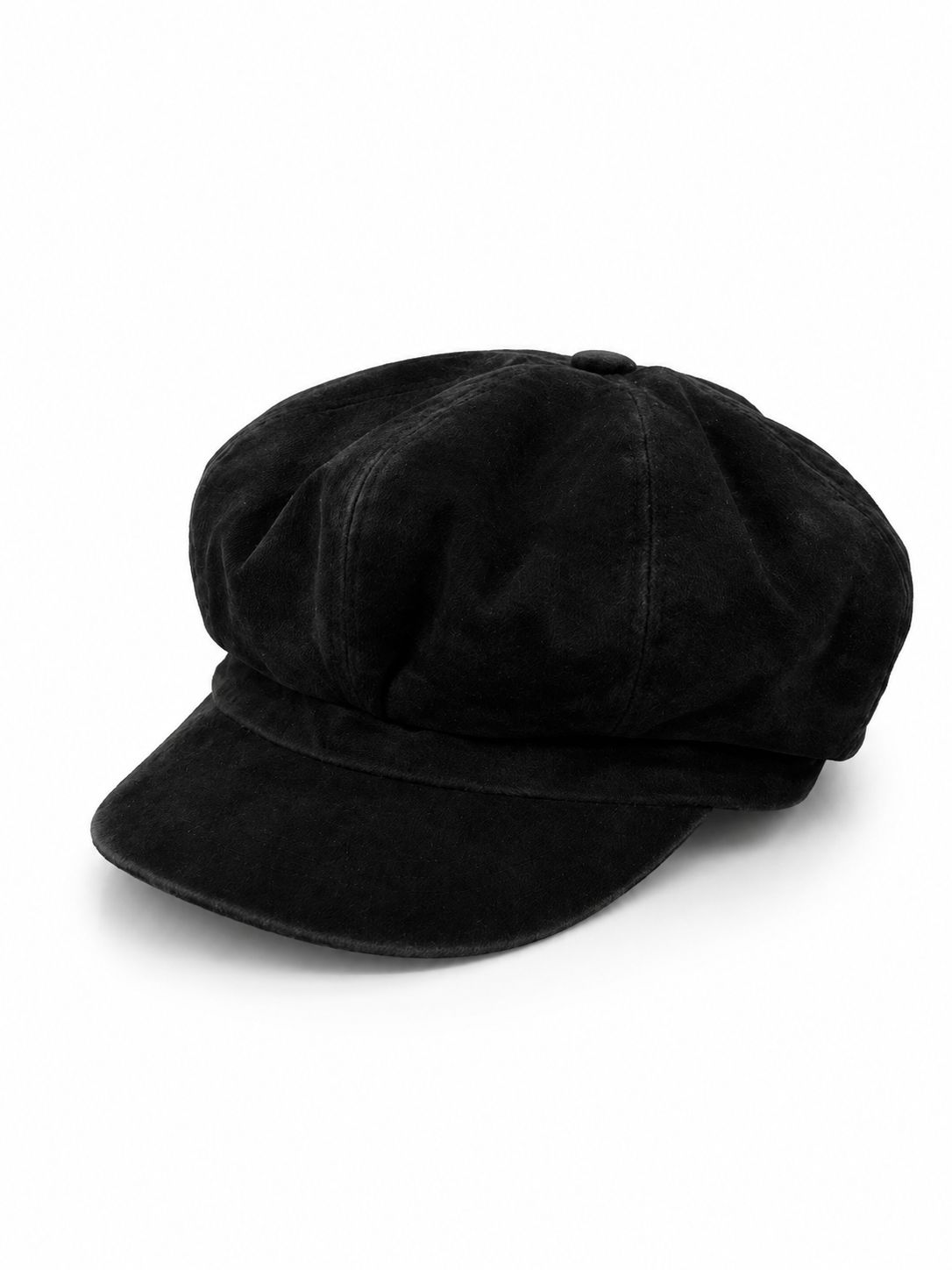 unstructured winter fashion newsboy/baker boy style cap.