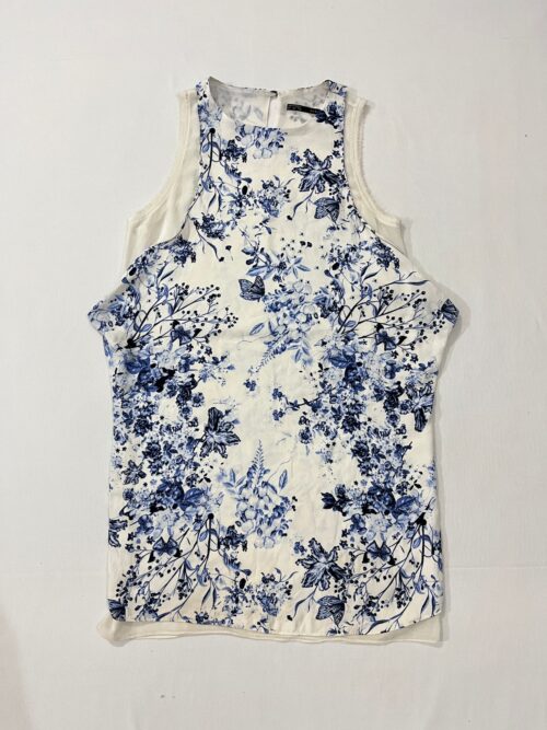 Flowy Sleeveless Chiffon Blouse / Shell Tank Top.
