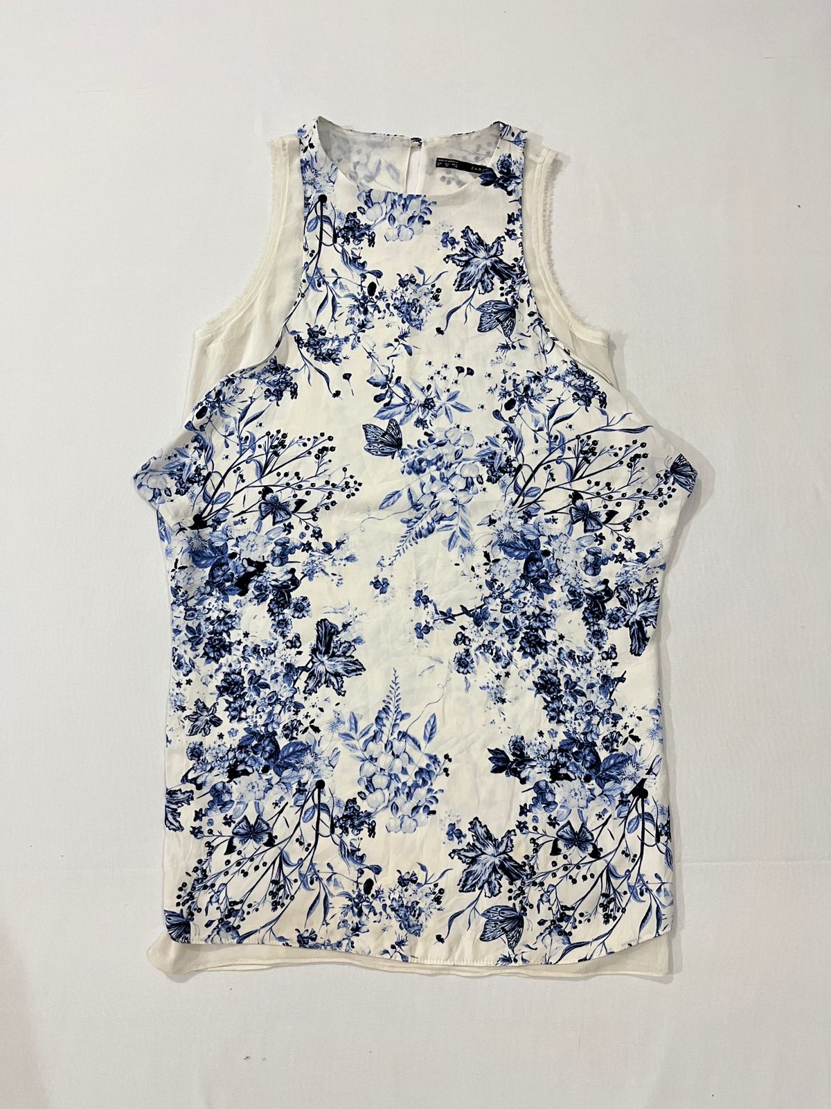 Flowy Sleeveless Chiffon Blouse / Shell Tank Top.