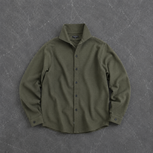 Men's Full Sleeve Shirt - Green Dot Design