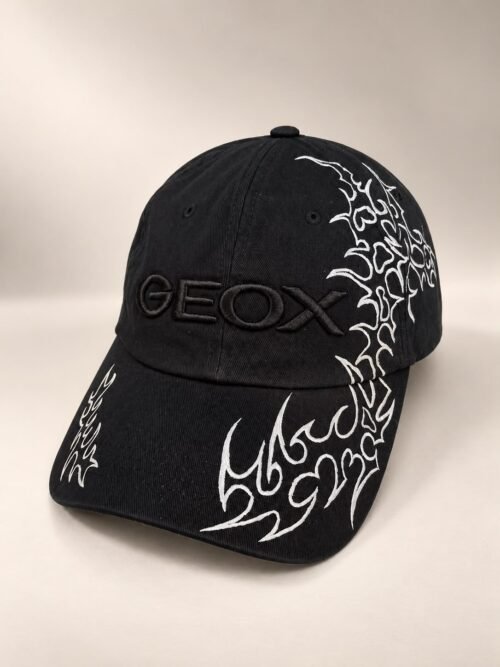 GEOX Respira1-of-1 Hand-Painted Tribal Cyber-Sigilism / Barbed Flame Motifs