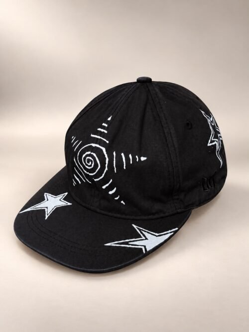 H&M of-1 Hand-Painted Celestial Y2K / Spiral Star & Doodle Art