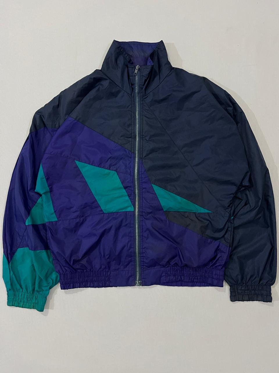Vintage Style Colorblock Windbreaker
