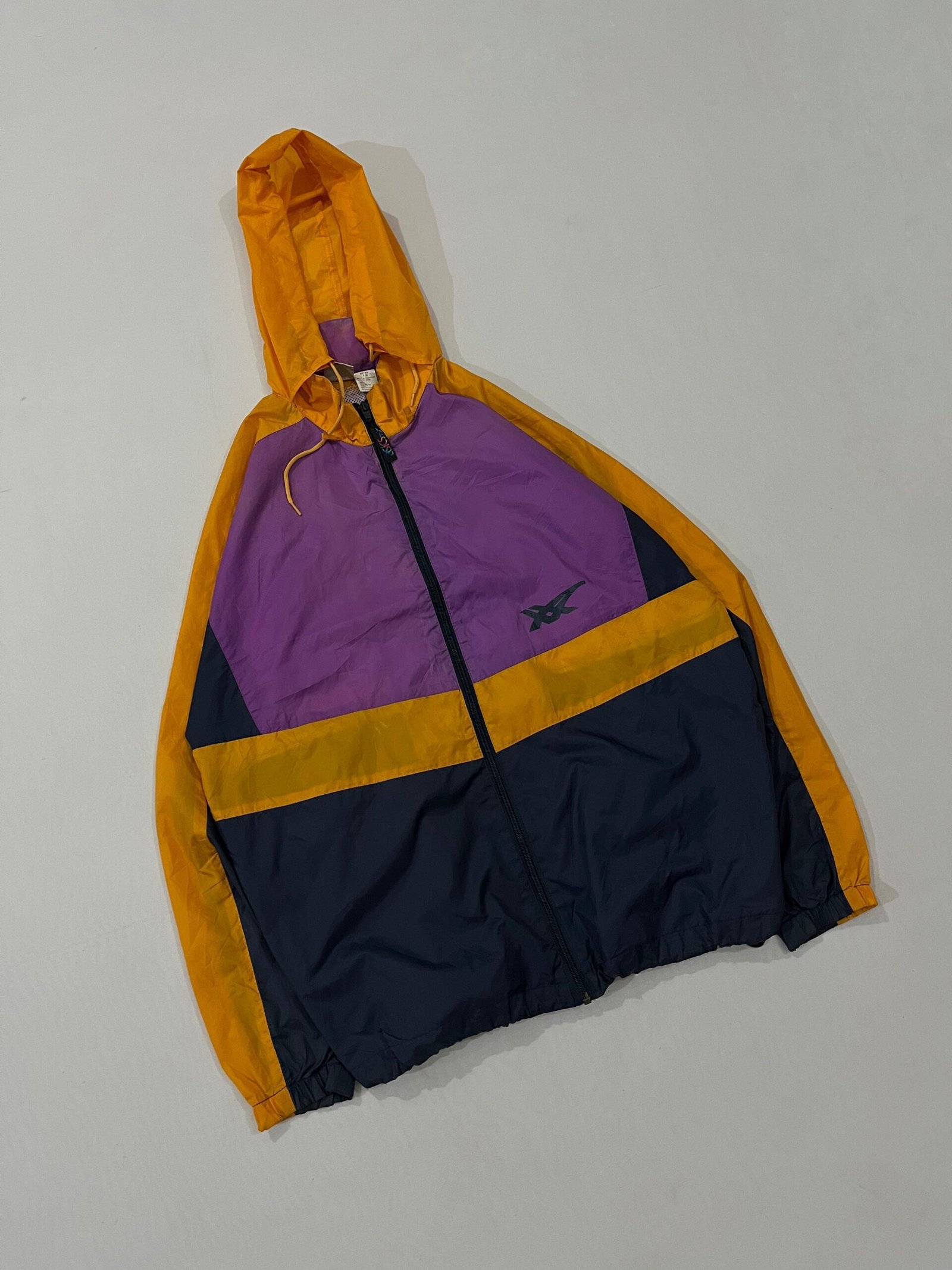 Vintage ASICS Colorblock Hooded Windbreaker