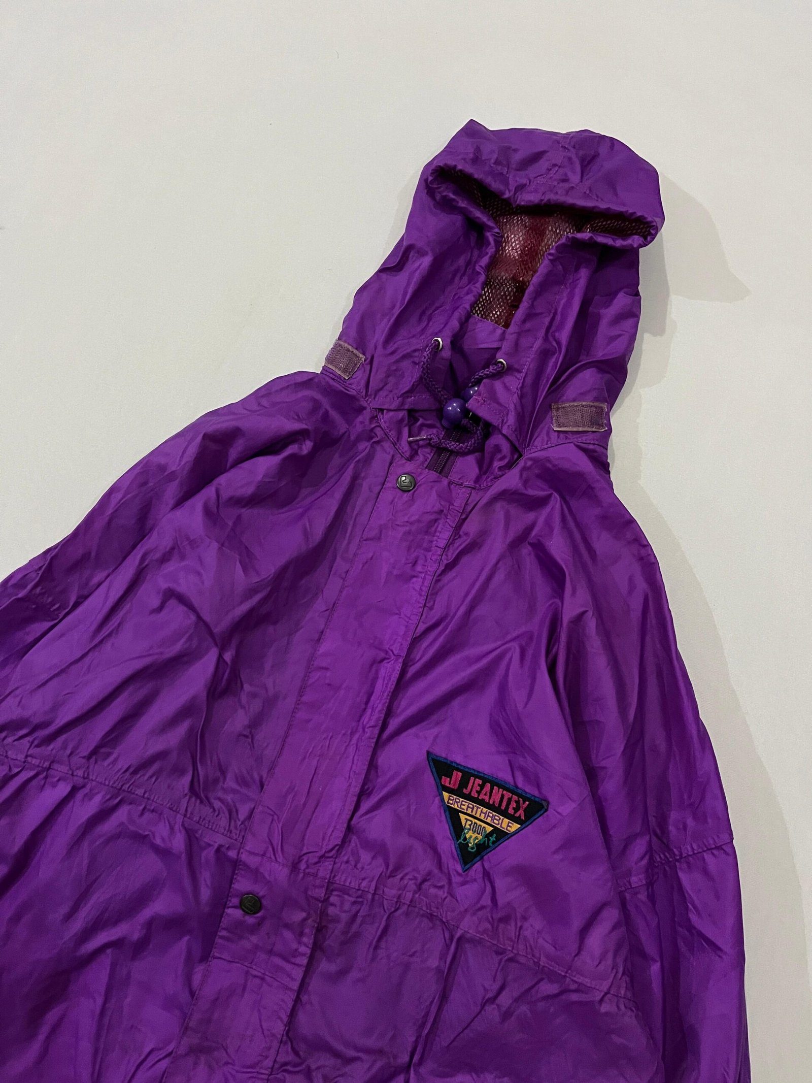 Vintage JJeanTex Purple Hooded Windbreaker
