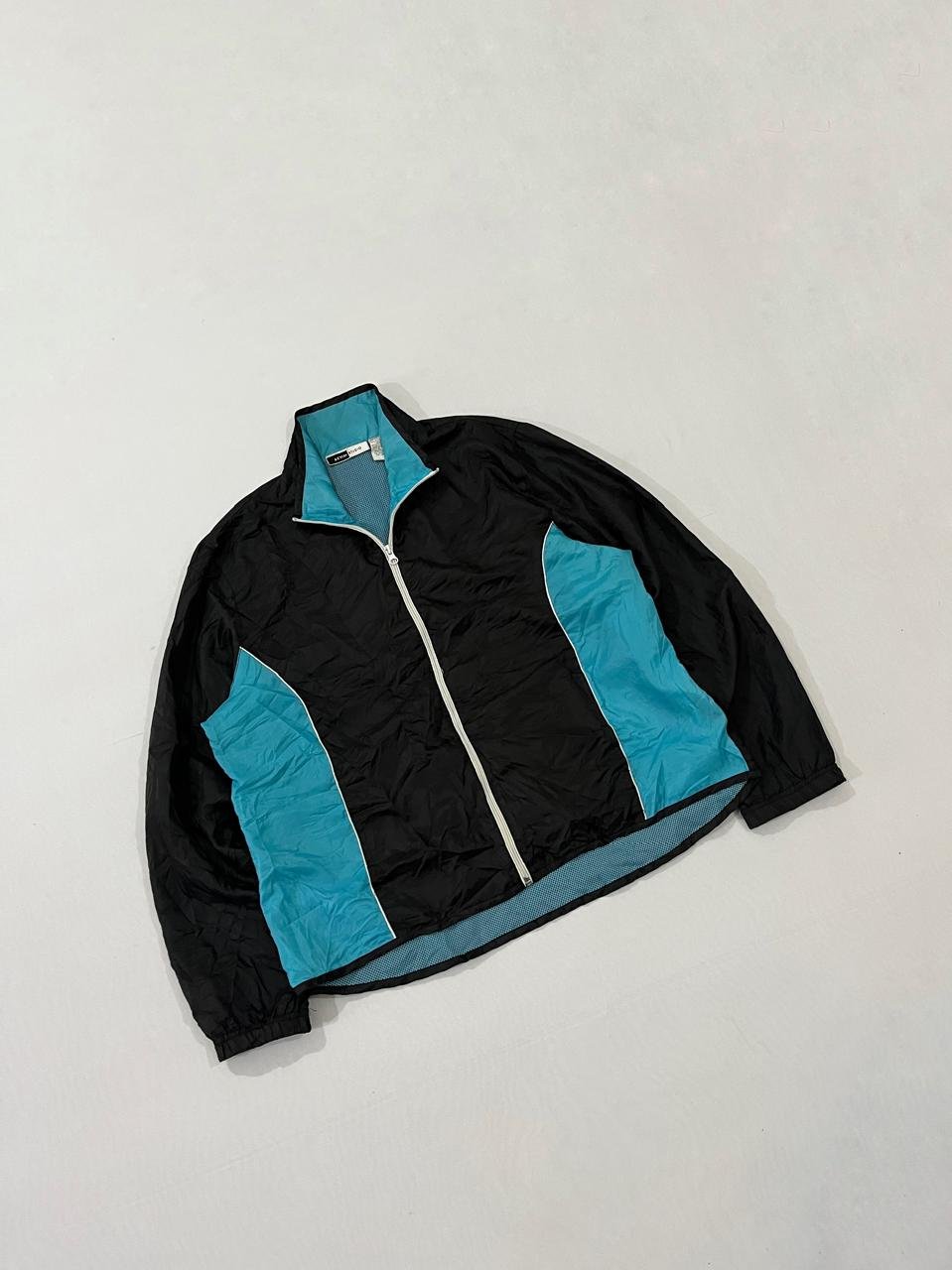Active Studio Black & Turquoise Windbreaker Jacket